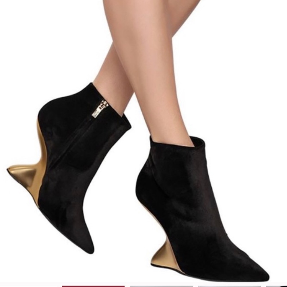 Salvatore Ferragamo Bolgheriv Velvet Ankle Boot